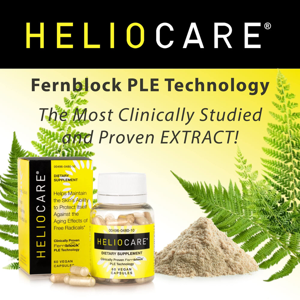 Heliocare bottle with sunscreen in background reminder