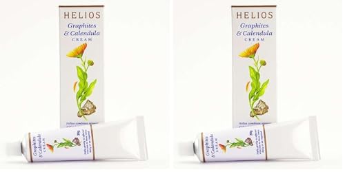 Helios Graphites and Calendula Cream 30g tube, smooth packaging and cream texture for daily comfort