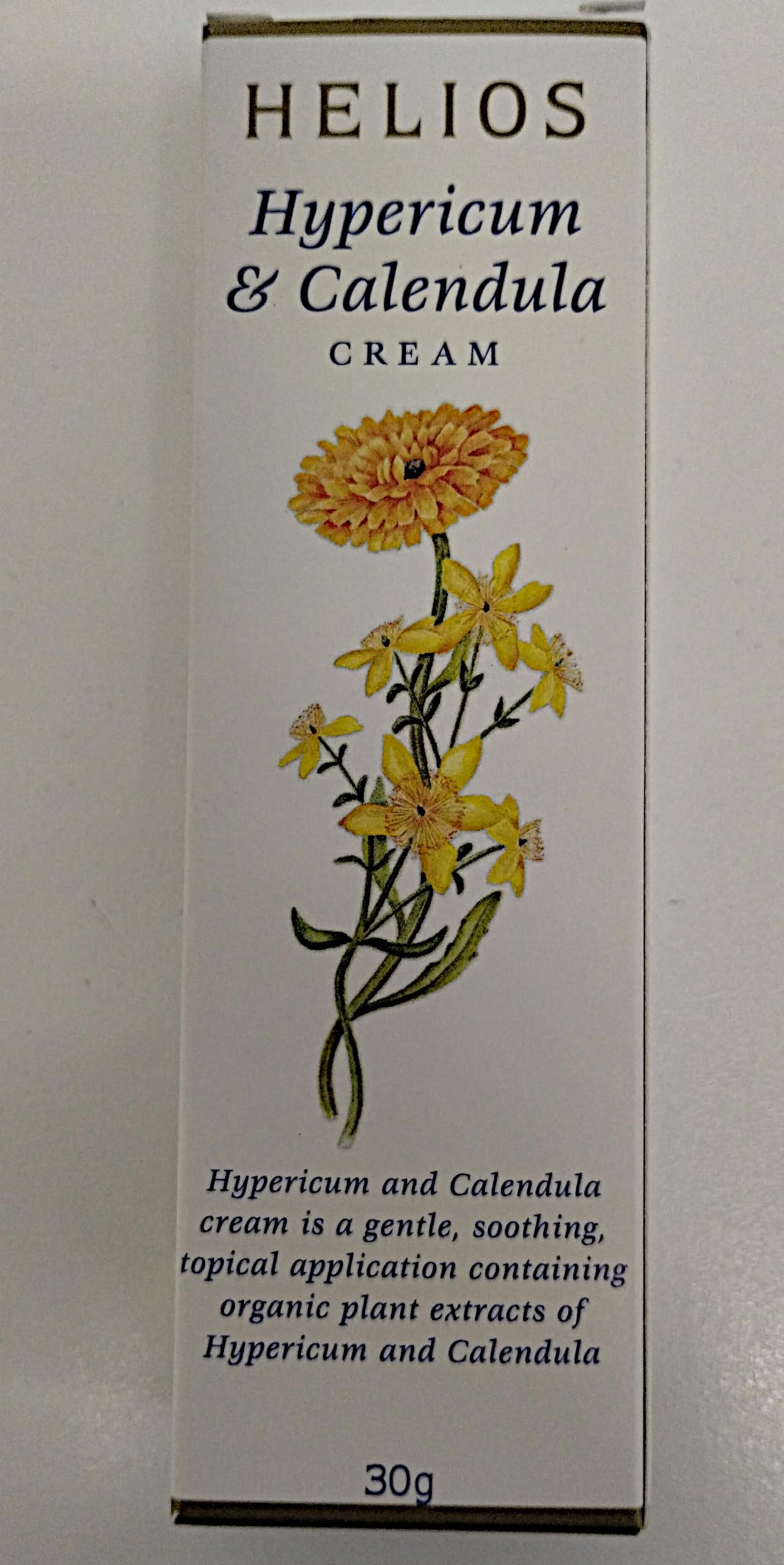 Helios harvested Hypericum and Calendula plants used in the formula