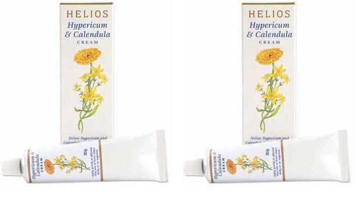 Helios Hypericum Calendula Cream tube front for daily gentle application