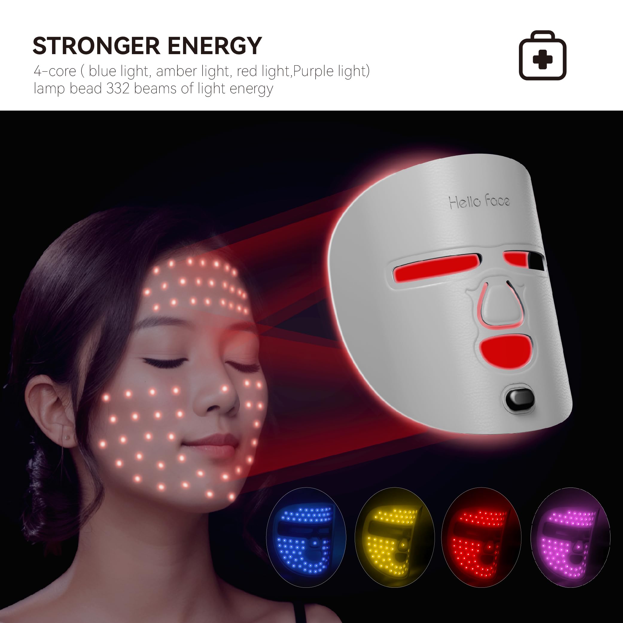 Hello Face mask ergonomic foam interior for comfortable sessions