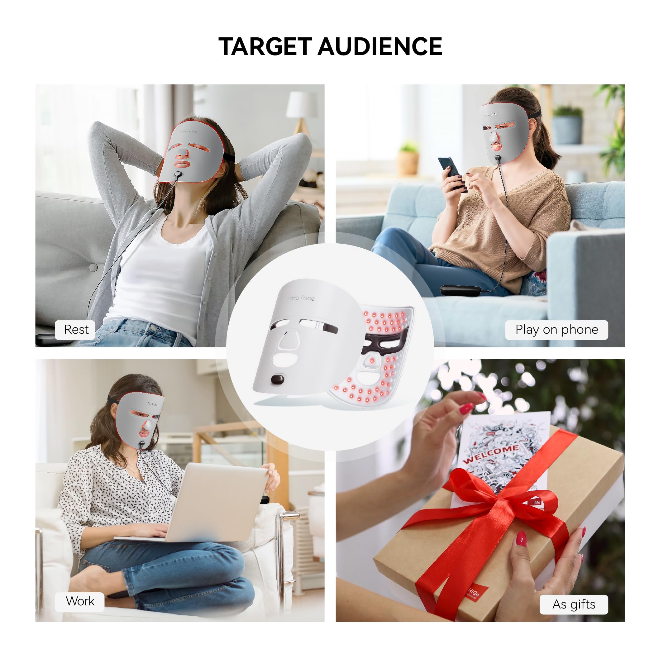 Hello Face mask rechargeable battery pack enables cordless sessions