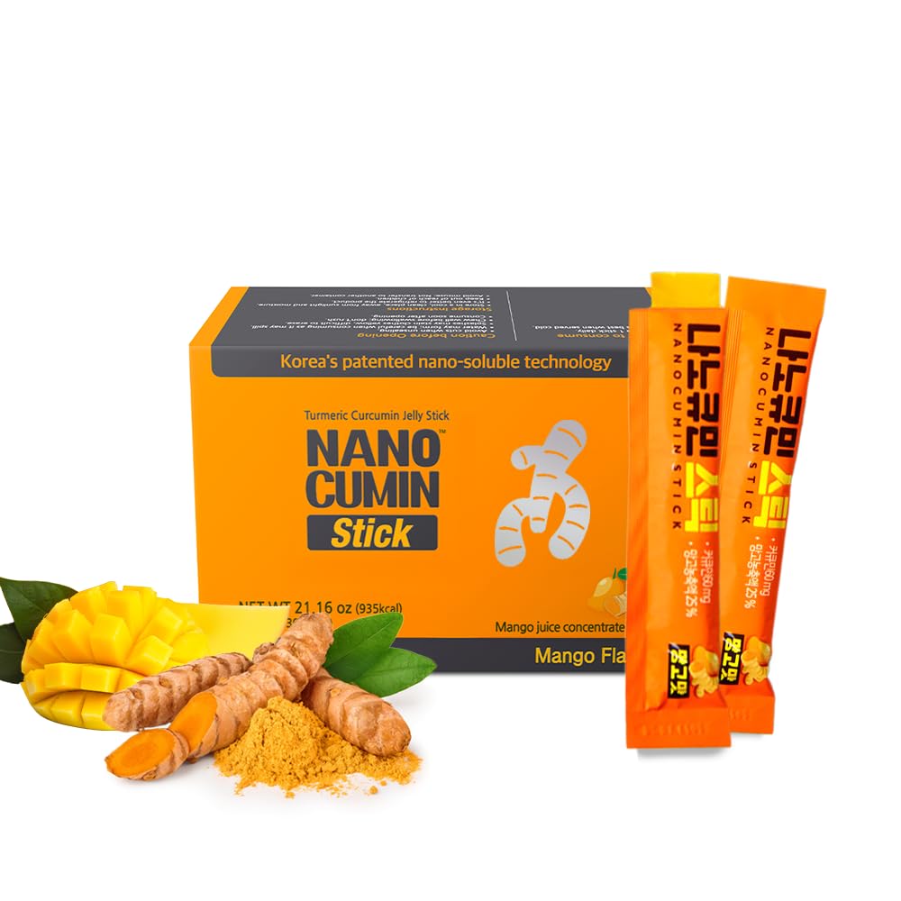 HELLO KFOOD Nanocumin jelly-stick mango pack highlights convenient daily supplementation.