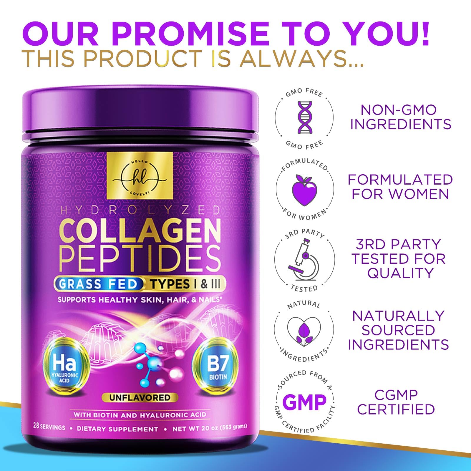 Hello Lovely! collagen powder in coffee or smoothie showing seamless integration and neutral taste.