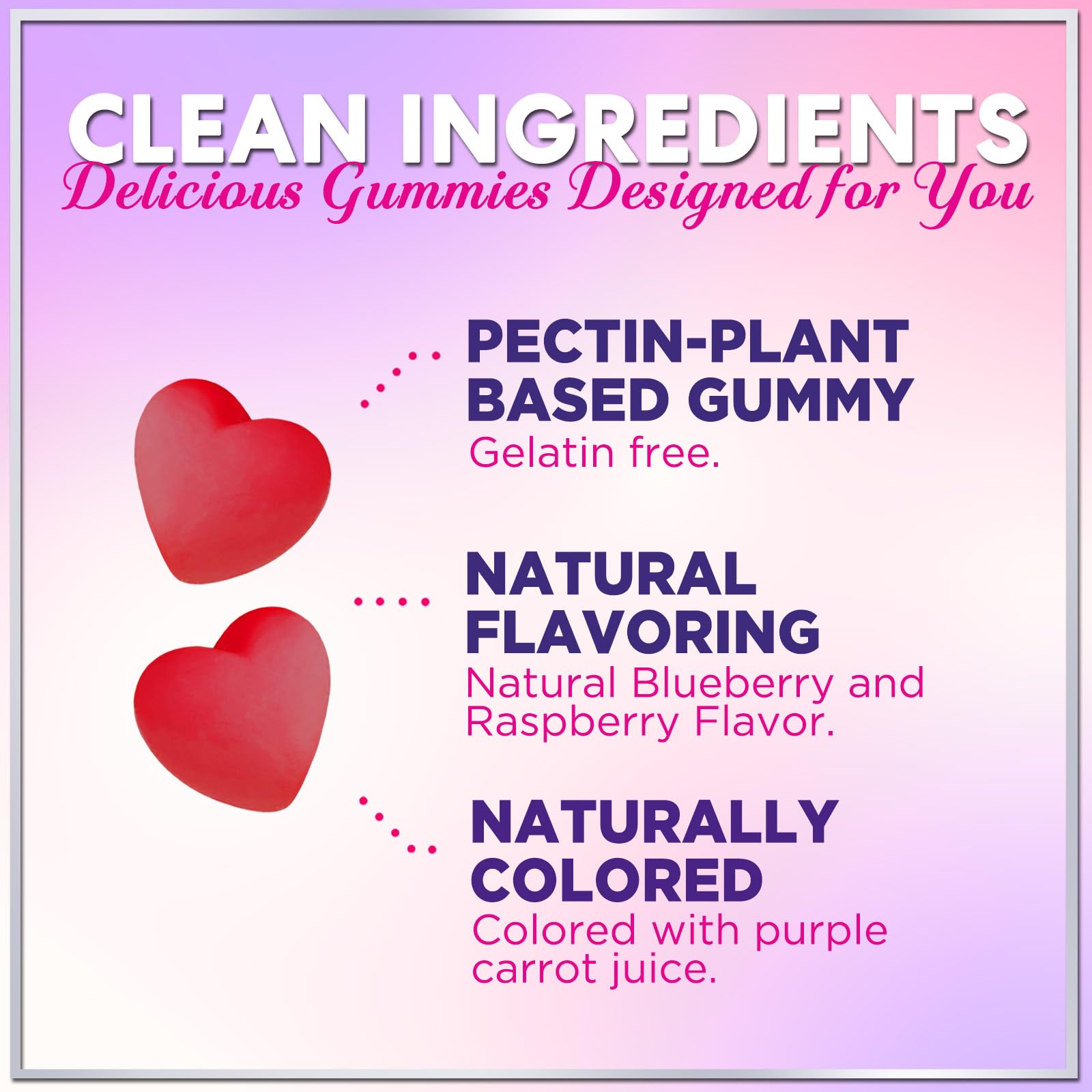 Hello Lovely nutrition facts label detailing biotin 5000 mcg and key vitamins
