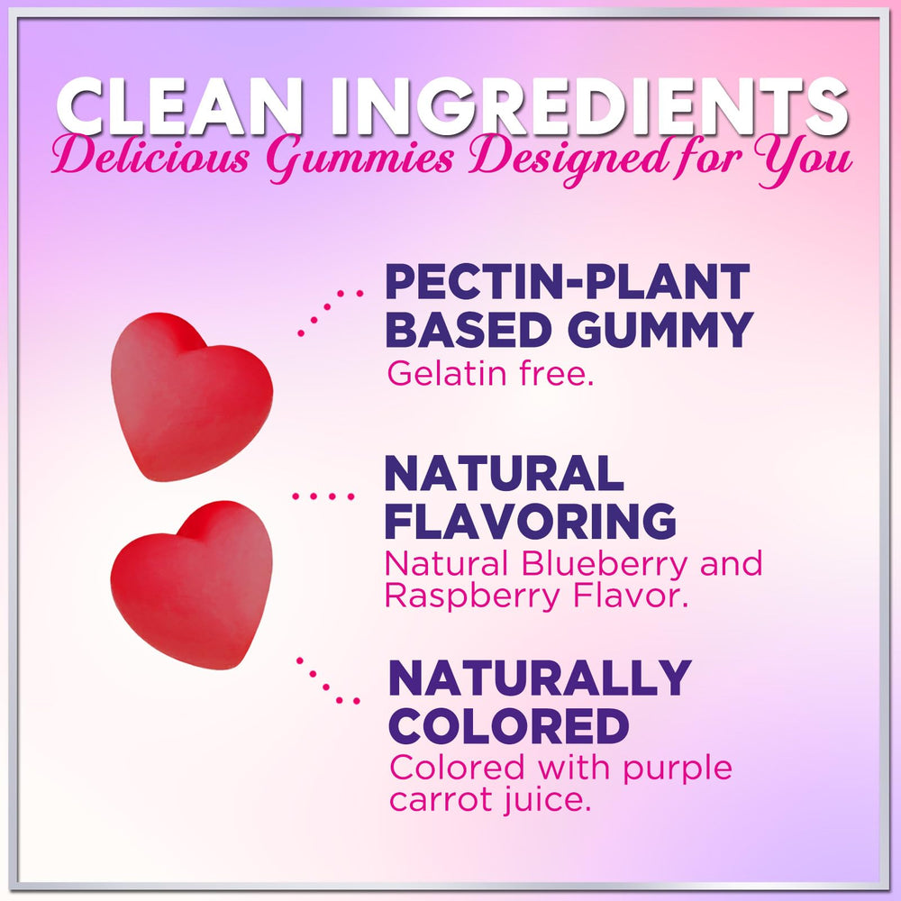 Hello Lovely nutrition facts label detailing biotin 5000 mcg and key vitamins