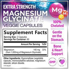 Hello Lovely magnesium glycinate capsules close-up highlighting smooth, easy-to-swallow pills.