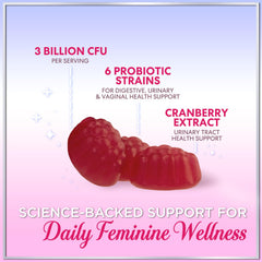 Hello Lovely Probiotics for Women Cranberry packaging emphasizes 3B CFU and gut balance.