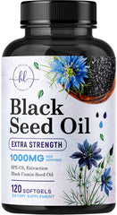Hello Lovely Black Seed Oil Softgels 1000mg bottle front view for daily wellness.