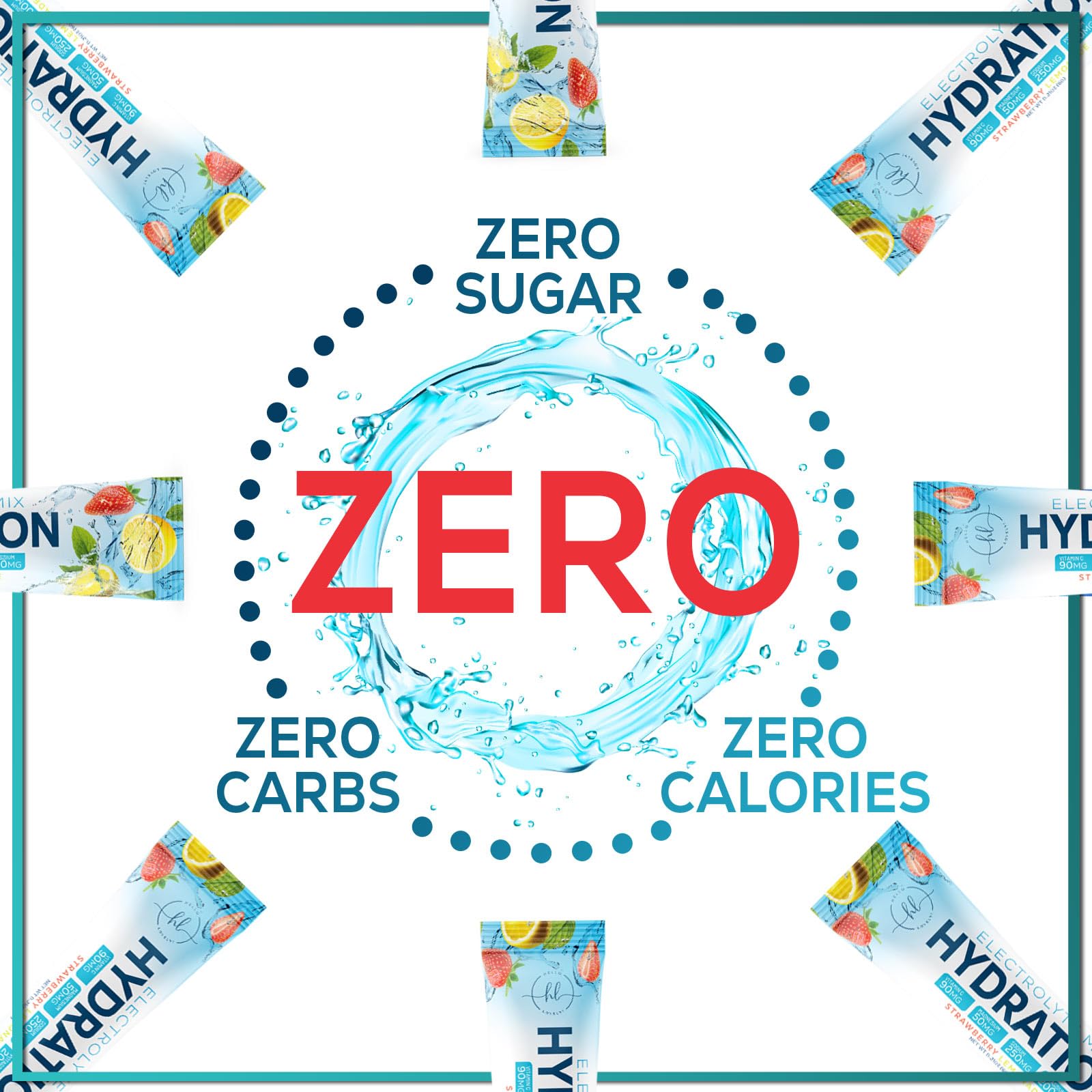 Hello Lovely nutrition facts label highlighting minerals for balanced hydration.