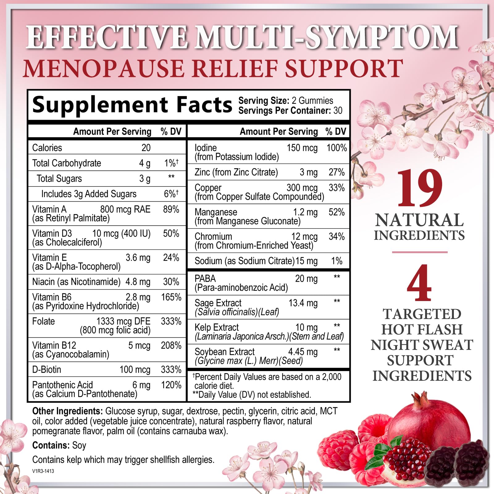 Hello Lovely menopause gummies with raspberry flavor for easy daily relief.