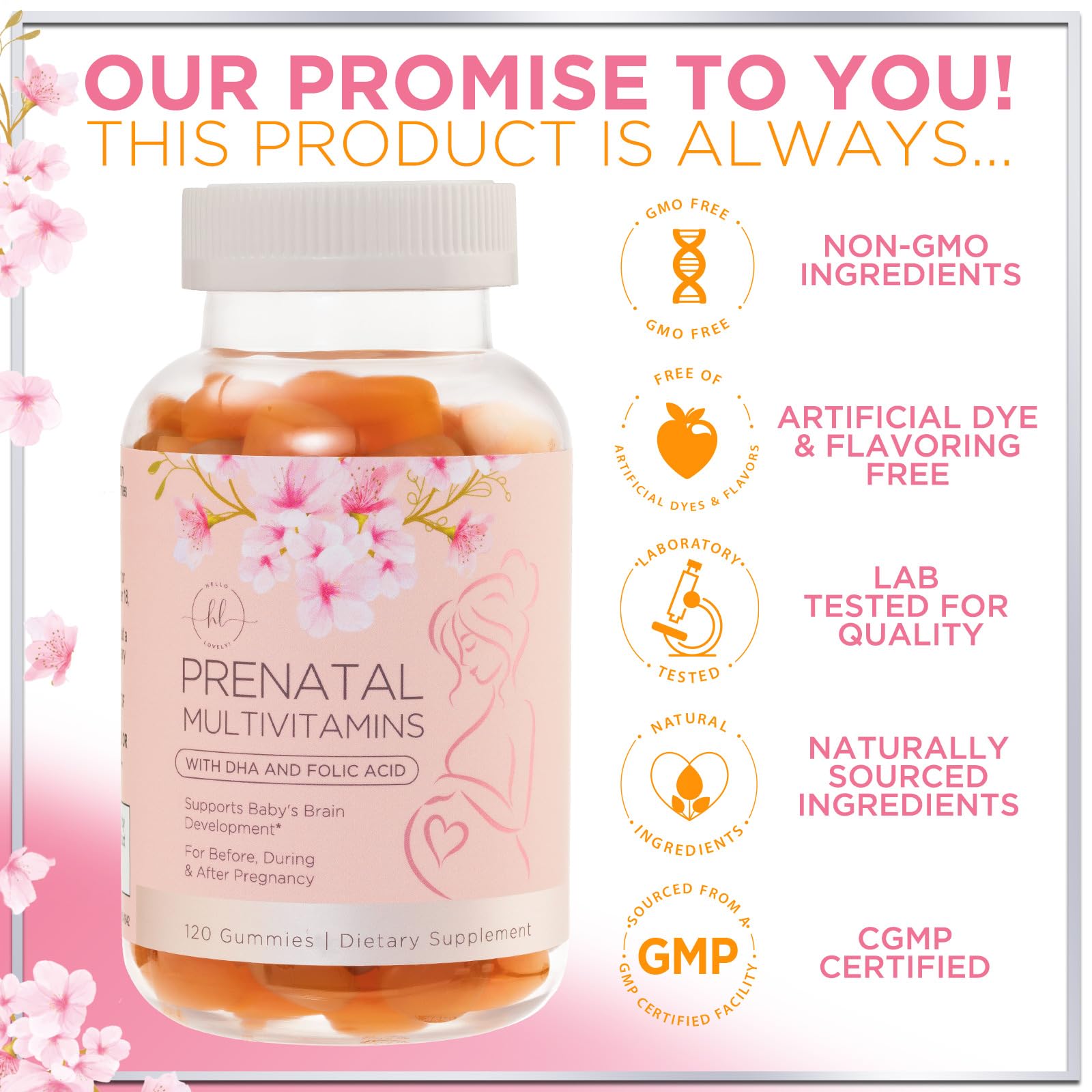 Hello Lovely Prenatal folate content emphasized for early pregnancy nutrition