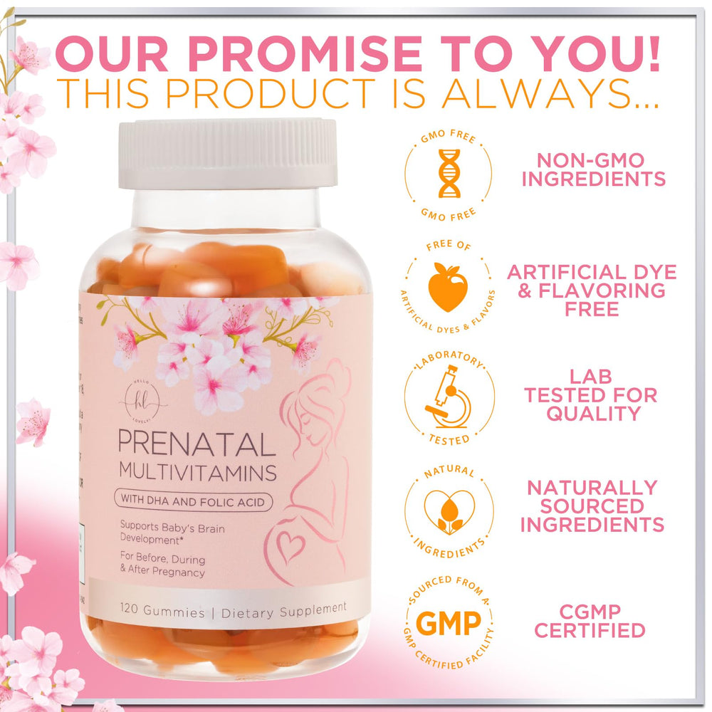 Hello Lovely Prenatal folate content emphasized for early pregnancy nutrition