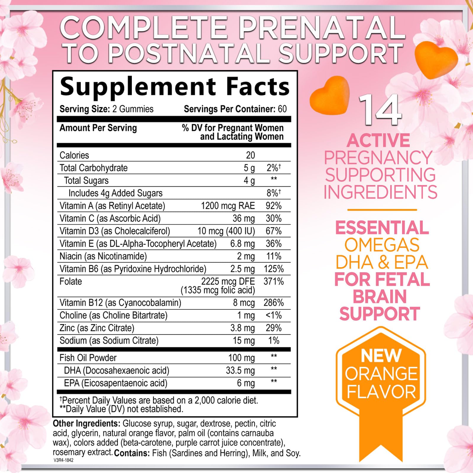 Hello Lovely Prenatal gummy texture close up highlighting chewable format