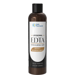 HelloPharmacist liposomal EDTA with R-Lipoic Acid bottle for enhanced absorption