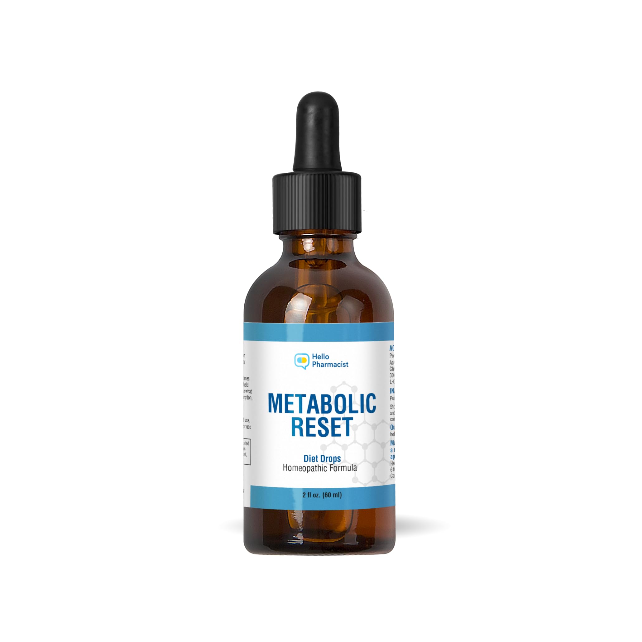 HelloPharmacist Metabolic Reset Drops bottle front view for daily routine