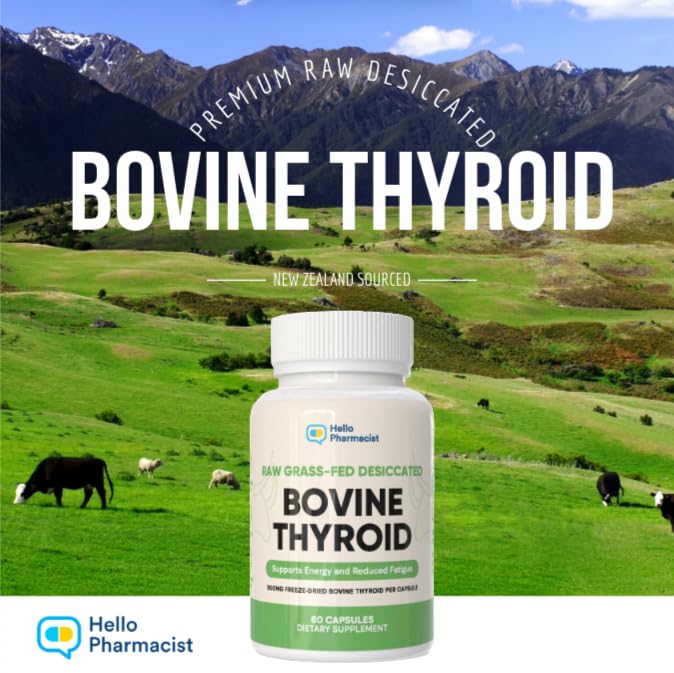 HelloPharmacist non-GMO label on bottle signals clean thyroid support.