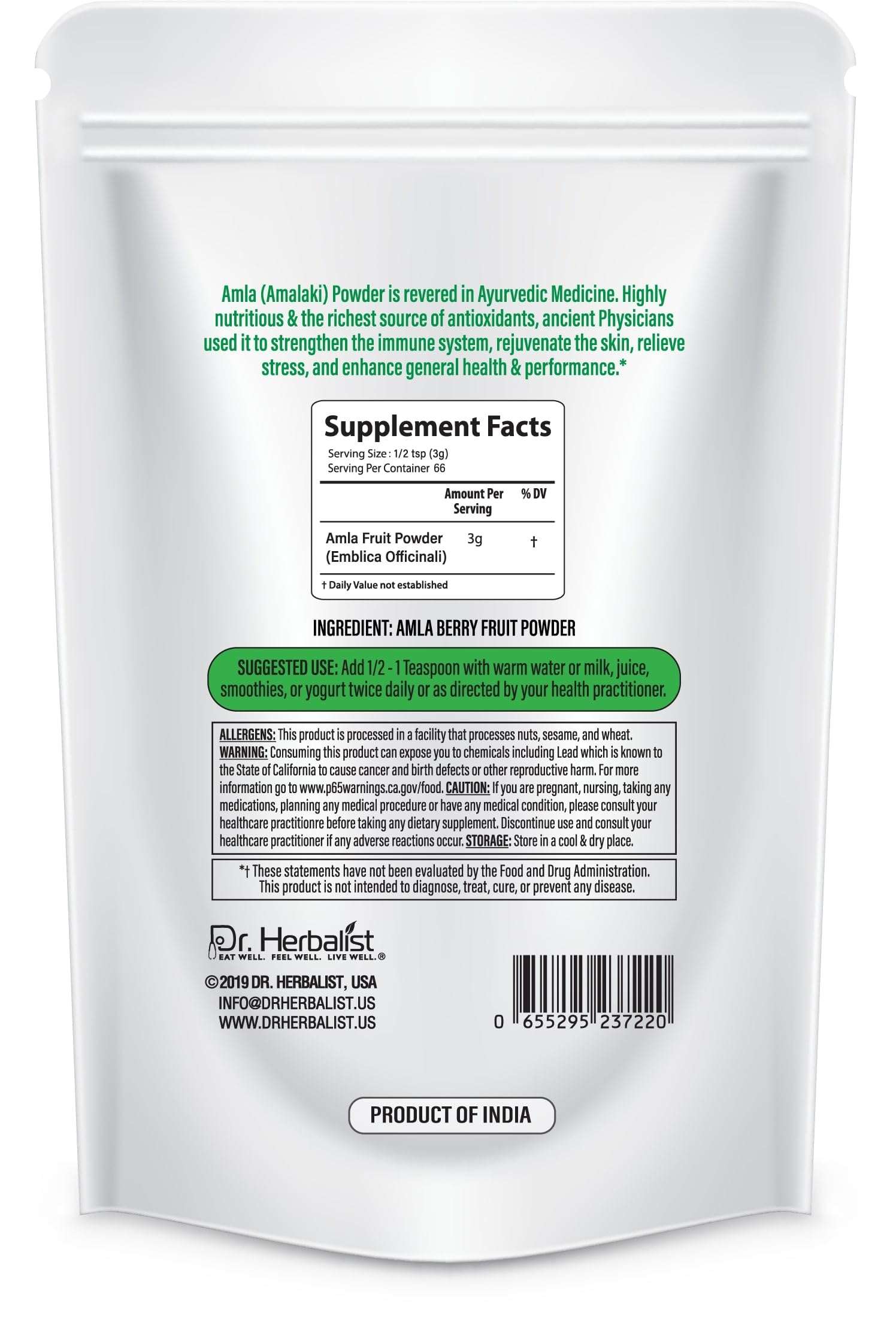 GMP certified production facility for Hemani Amla powder