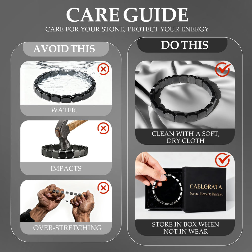 Hematite bracelet for men ideal for daily wear and gift-ready style