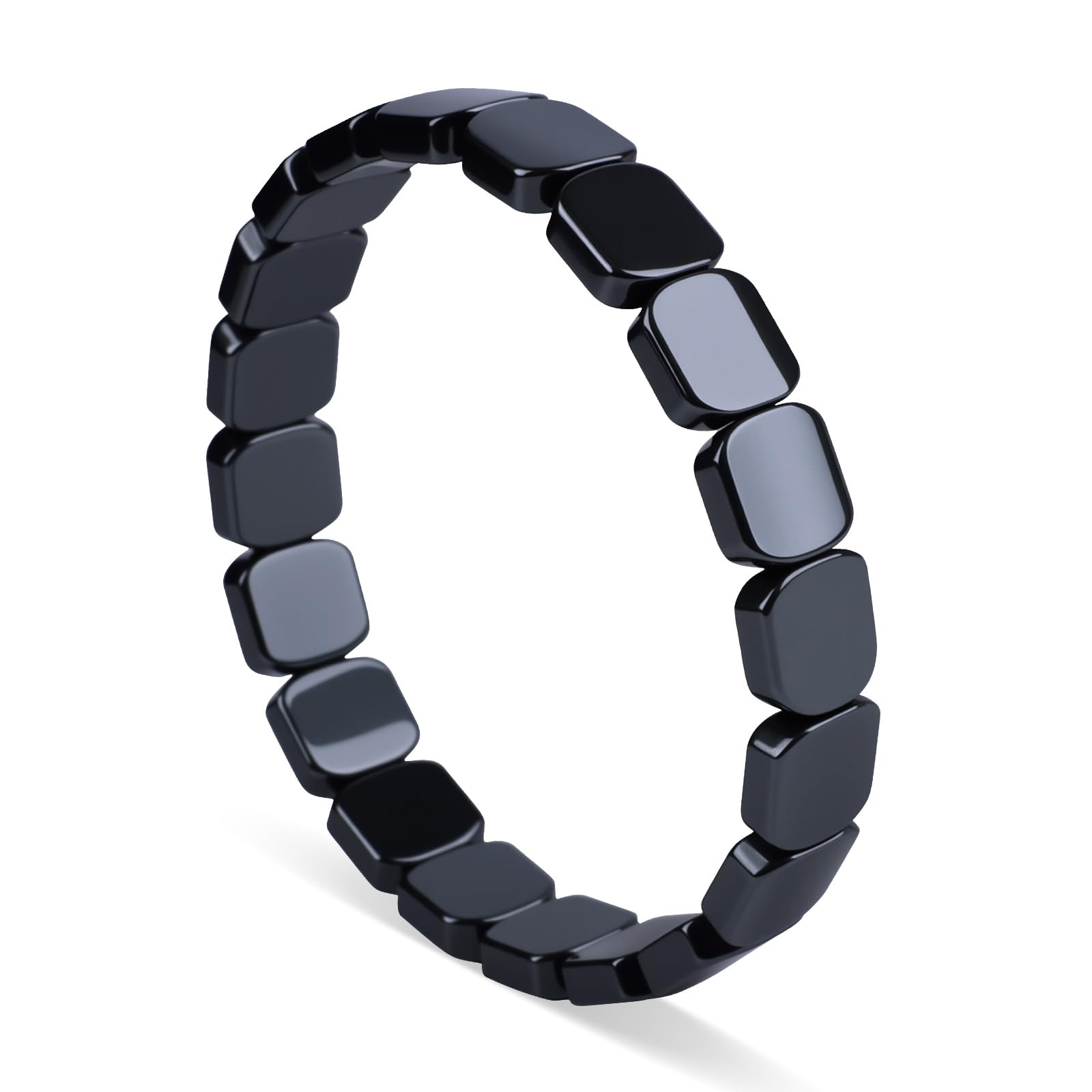 Hematite Bracelet for Men side view, modern style and daily confidence.