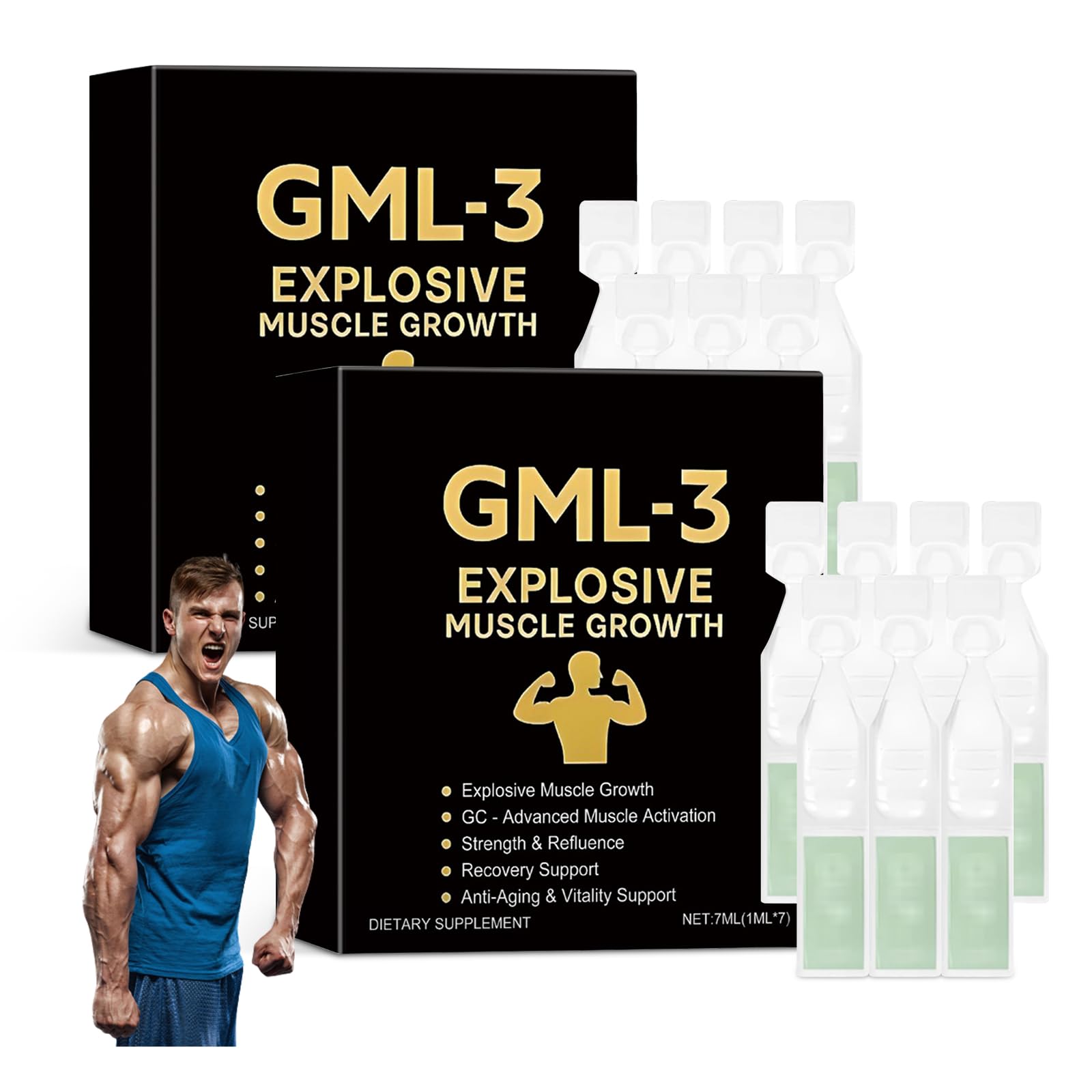 HENGRUNXIN GML-3 bottle close-up showing the product label for daily use.