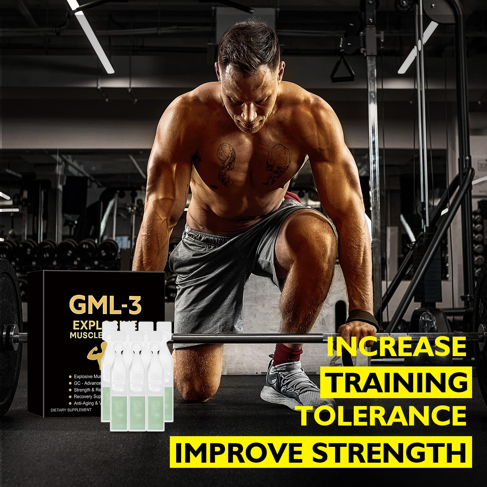 HENGRUNXIN GML-3 bottle pour highlights easy dosing for workouts.