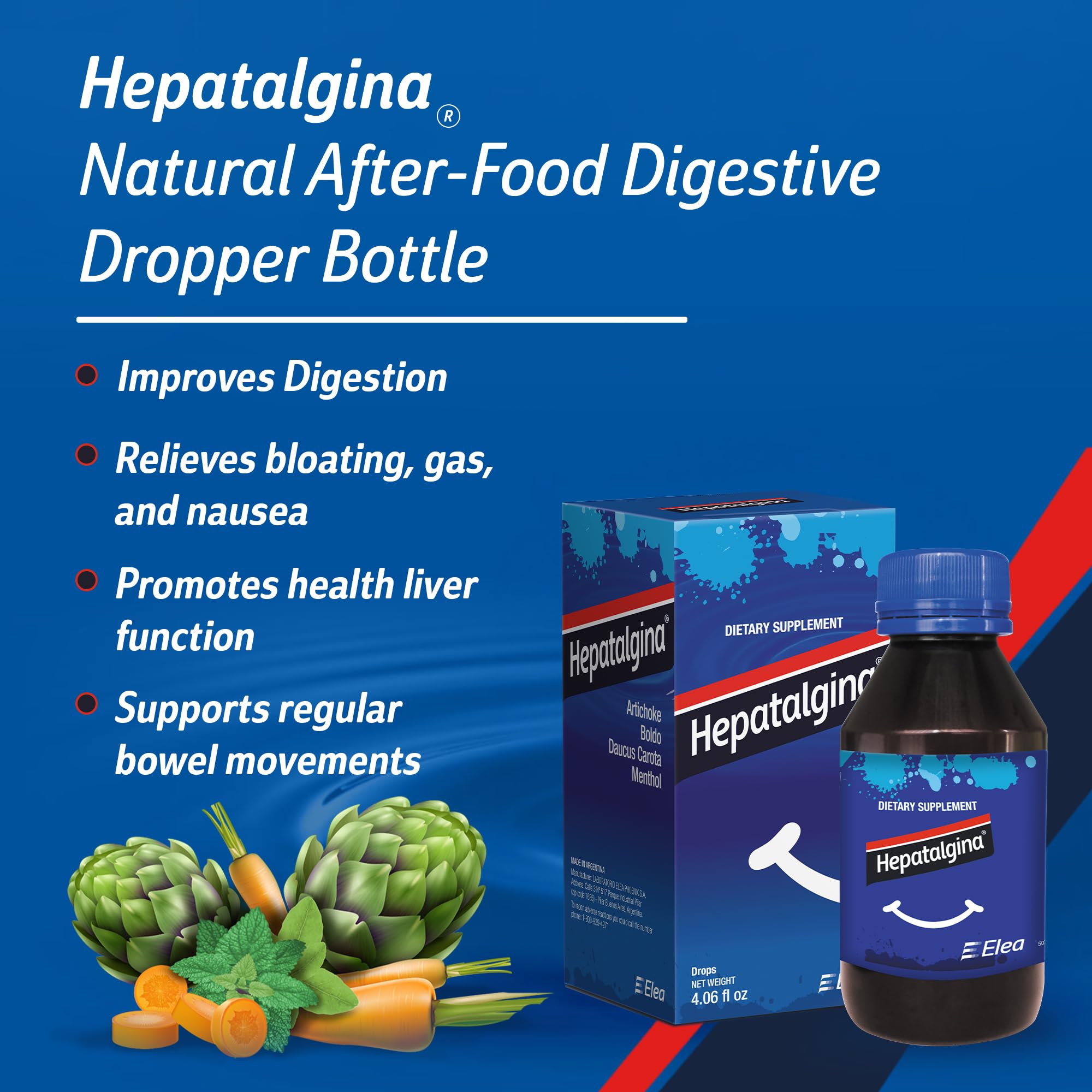 Hepatalgina artichoke leaf extract highlights natural liver care.