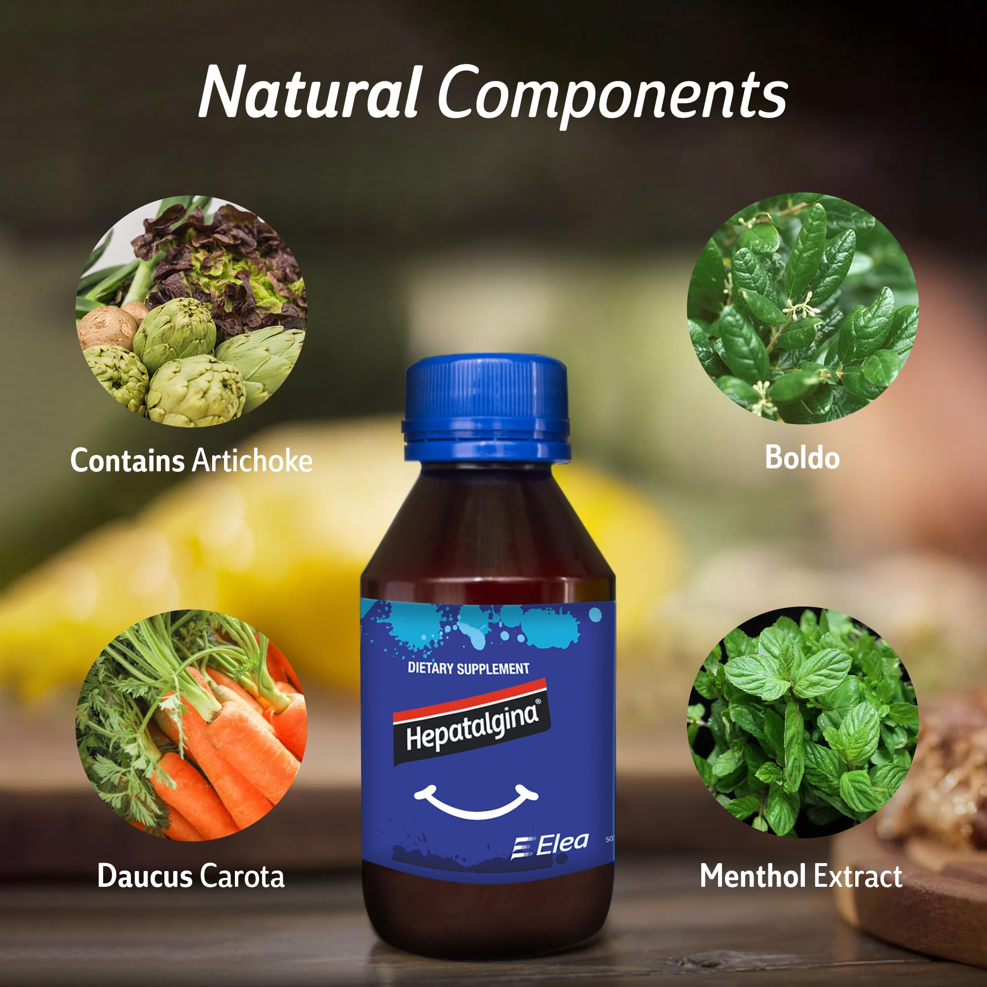 Hepatalgina mint leaf digestive boost supports post-meal comfort.