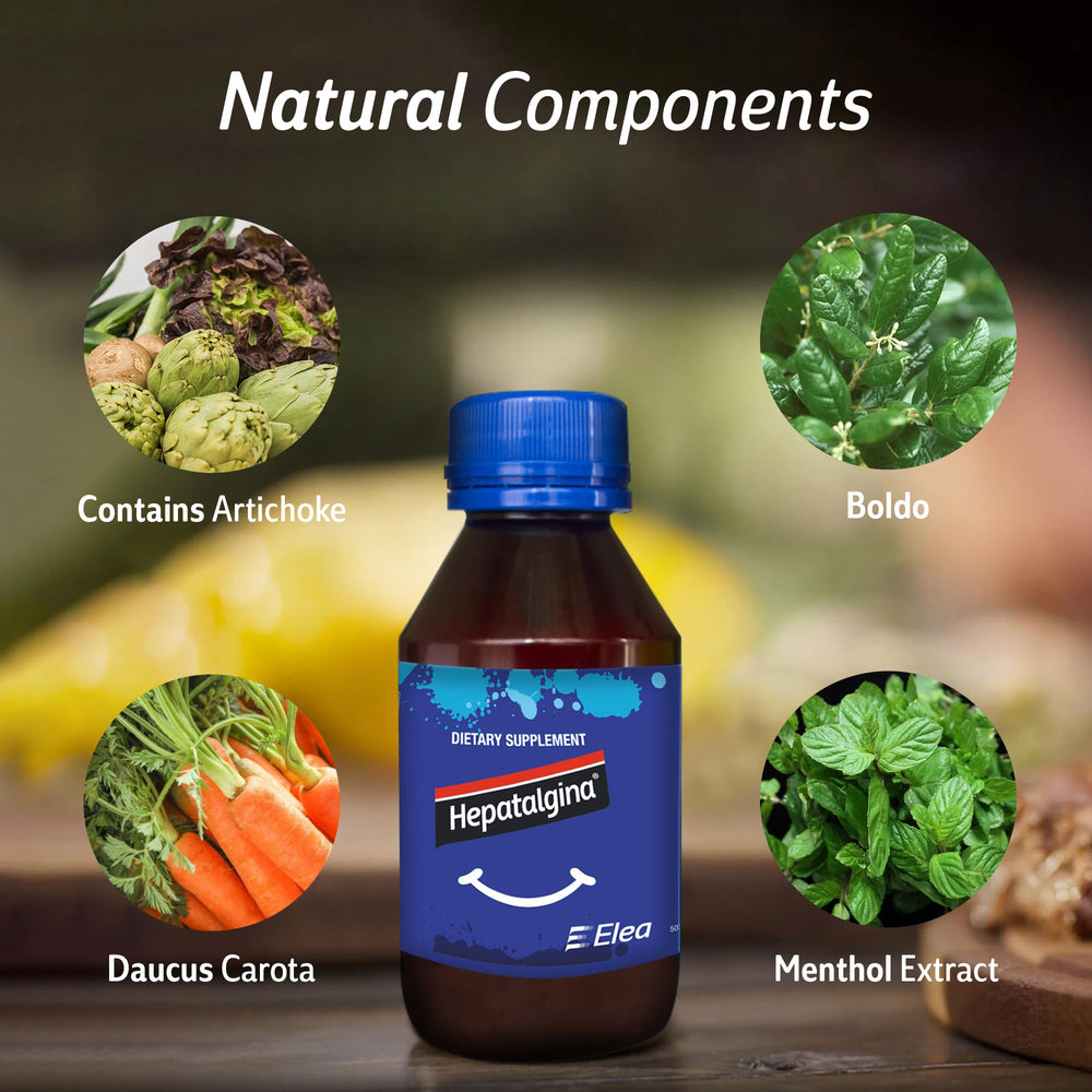 Hepatalgina mint leaf digestive boost supports post-meal comfort.