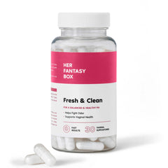 Her Fantasy Box boric acid suppositories packaging supports pH balance.