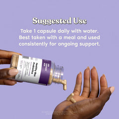 Her Fantasy Box capsule close-up showing vegan probiotic formula