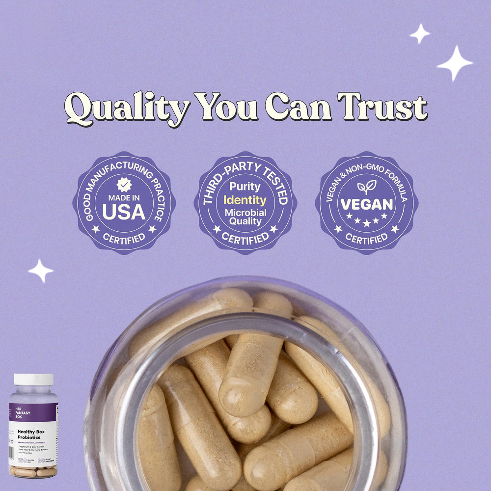 Her Fantasy Box probiotic blend highlights Lactobacillus formula