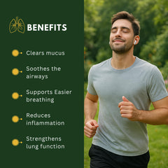 Herb & Heal Mullein Gummies packaging: clearly labeled ingredients for informed daily lung wellness.