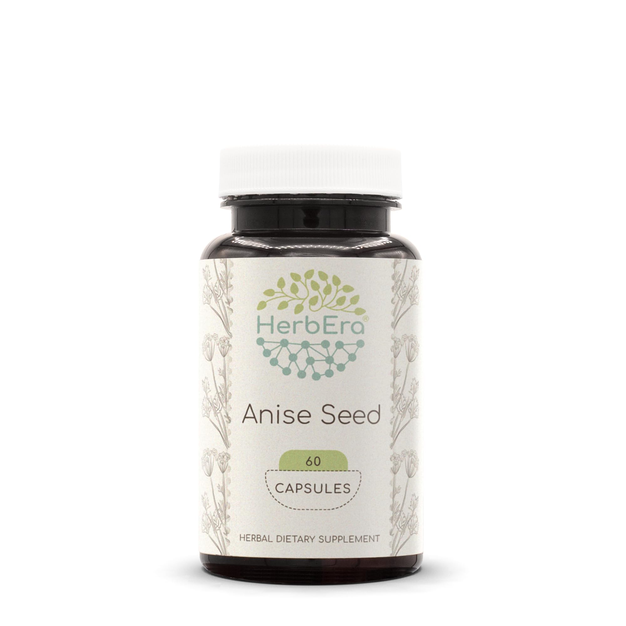 HerbEra Anise Seed 60 Capsules bottle shows premium capsules for daily routines.