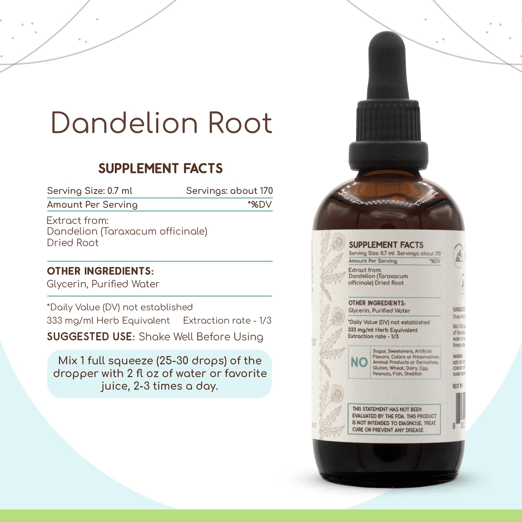 HerbEra Dandelion Root Dried Root bundle shows natural plant source.