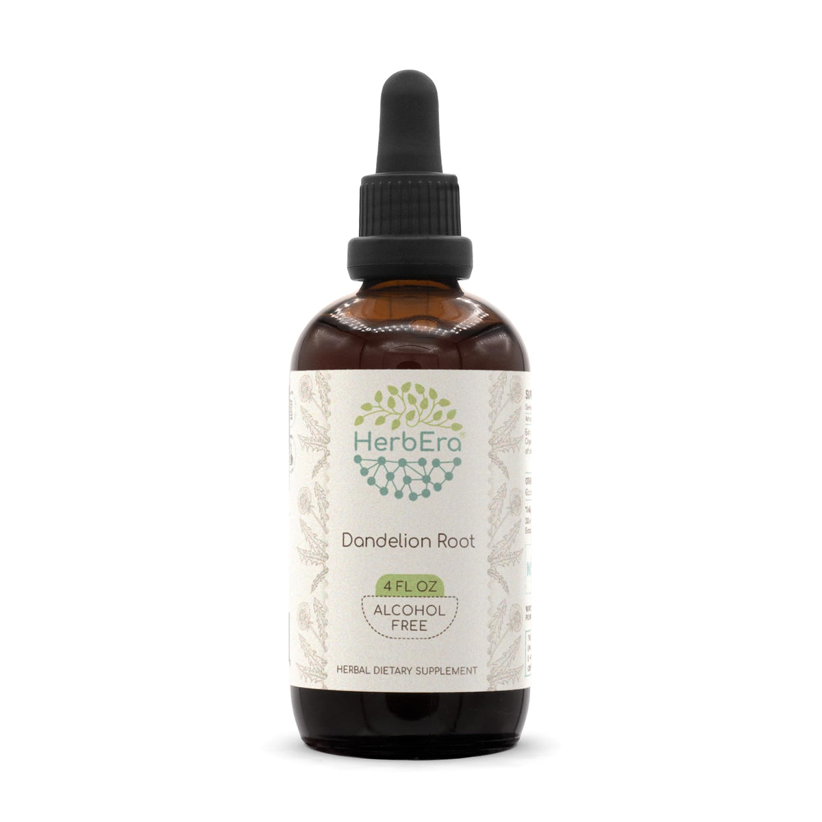HerbEra Dandelion Root Tincture bottle front for easy daily use.