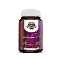 HerbEra Earth's Love California Poppy bottle close-up for daily wellness support