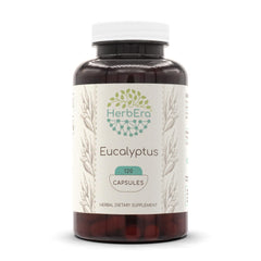 HerbEra eucalyptus 120-capsules bottle ready for daily supplementation and natural support.
