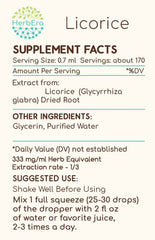 HerbEra Licorice B120 label detail with verified identity