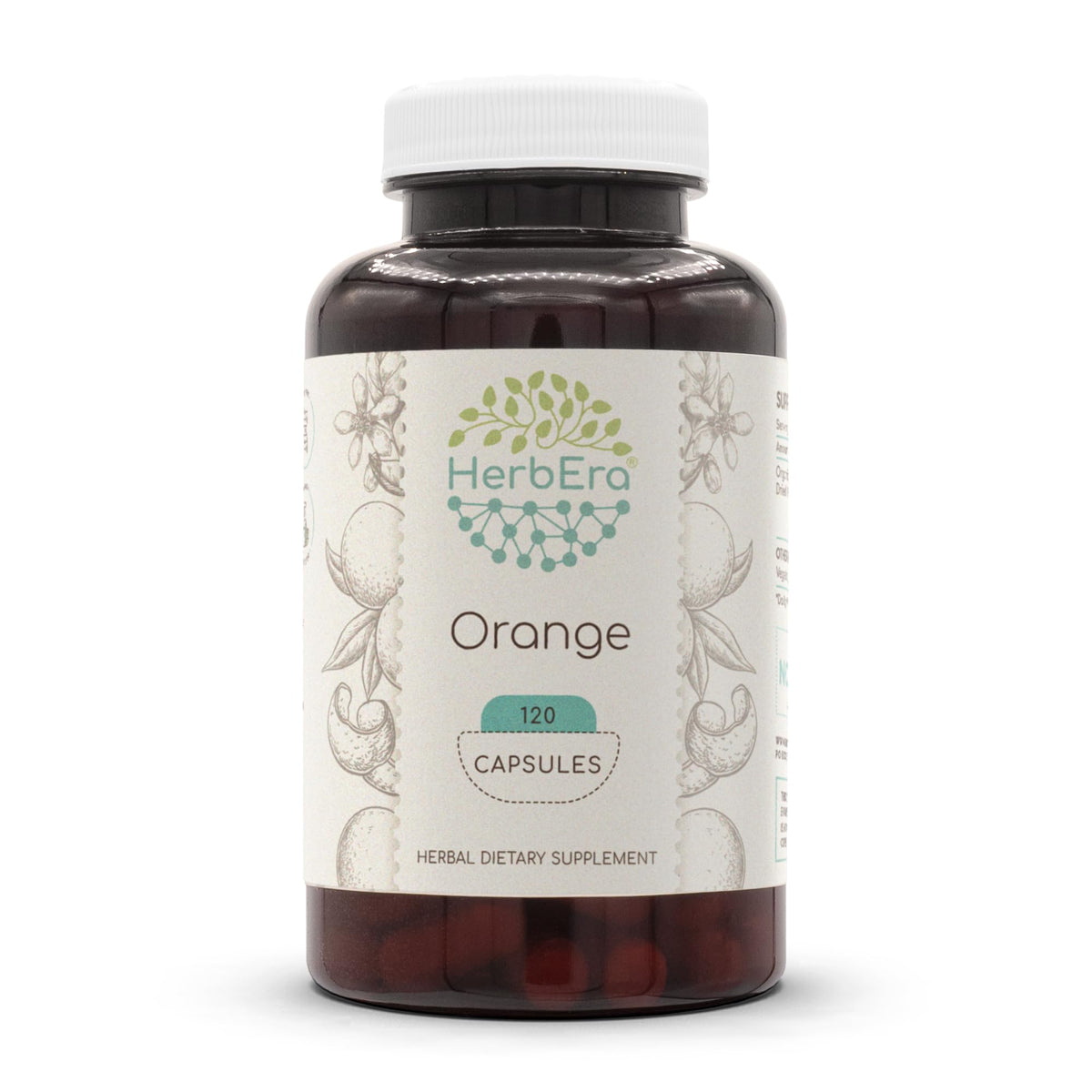 HerbEra Orange 120 capsules bottle shows premium packaging for daily wellness support