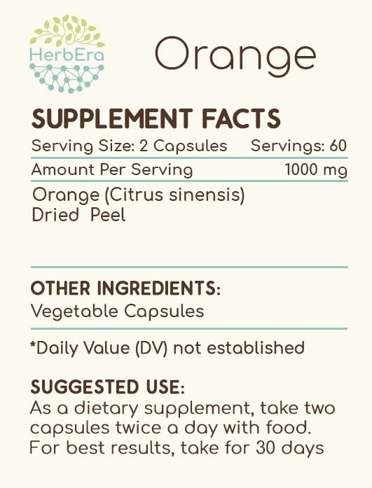 HerbEra Orange capsules spoon dispense demonstrates easy daily portion control