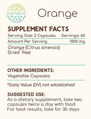HerbEra Orange capsules spoon dispense demonstrates easy daily portion control