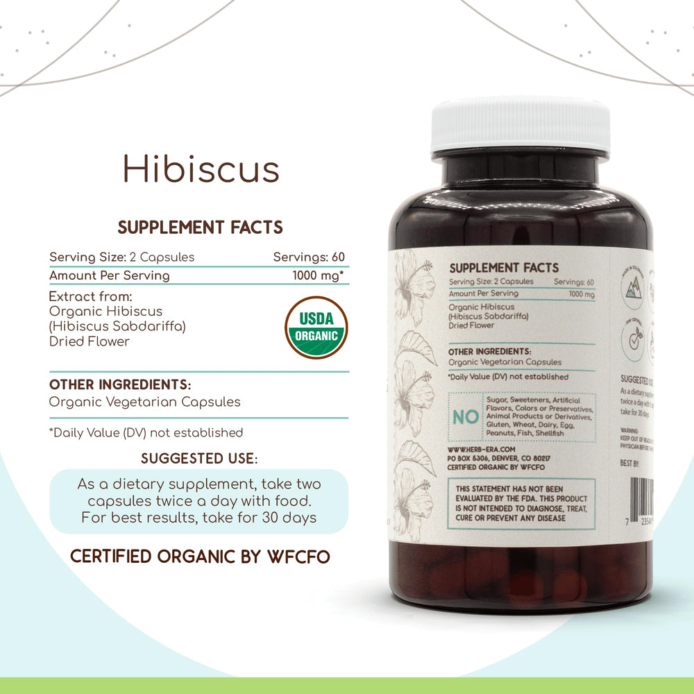 Herb Era organic hibiscus dried flowers highlight premium ingredients