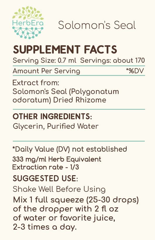 HerbEra label close-up emphasizes USA-made quality and pure ingredients.