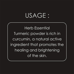 Herb Essential turmeric powder in drink scene suggests golden, flavorful blends.
