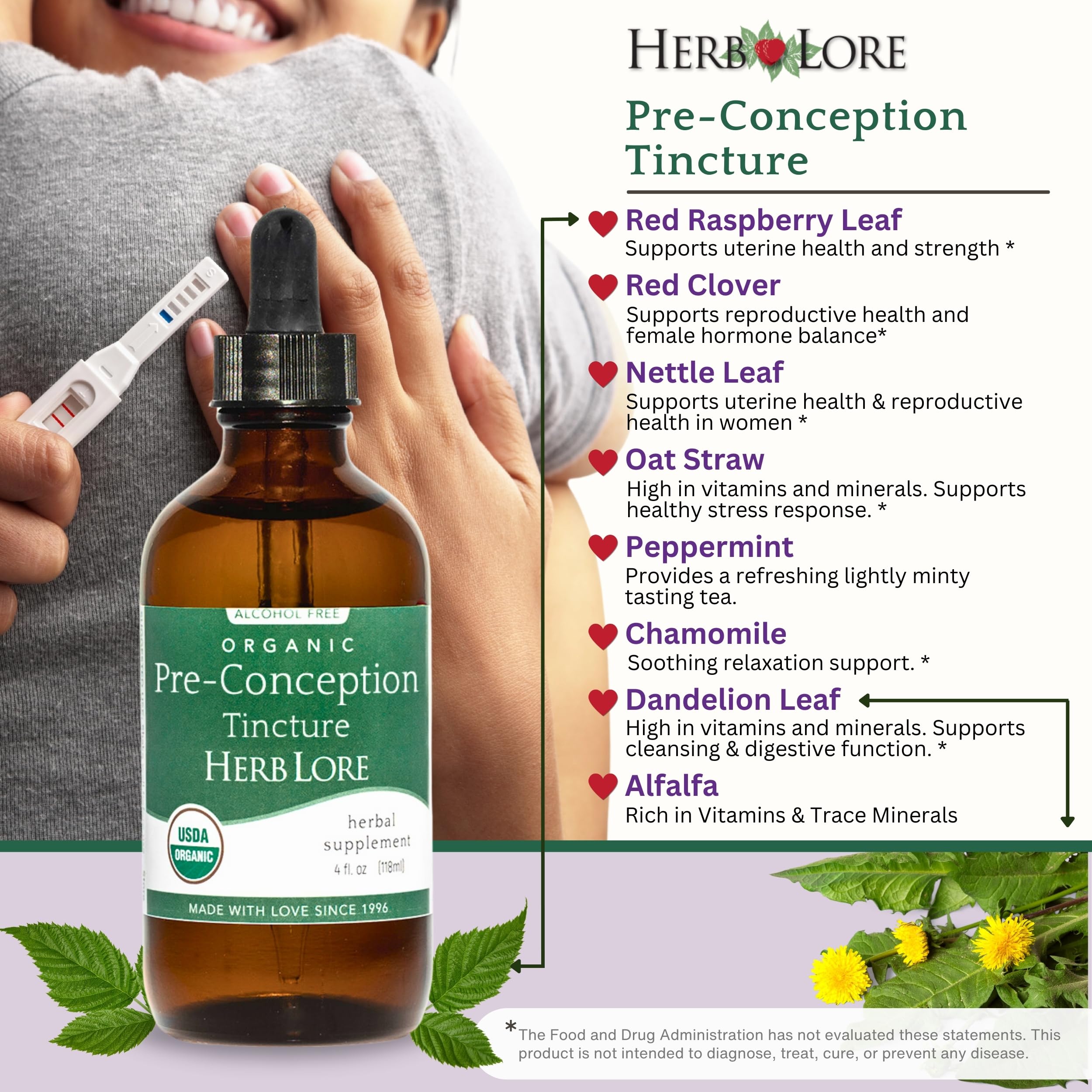 Herb Lore relaxing blend with chamomile and peppermint captured for calm moments.