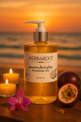 Herb & Root Passion Fruit Glaze texture swirl on skin for hydration.