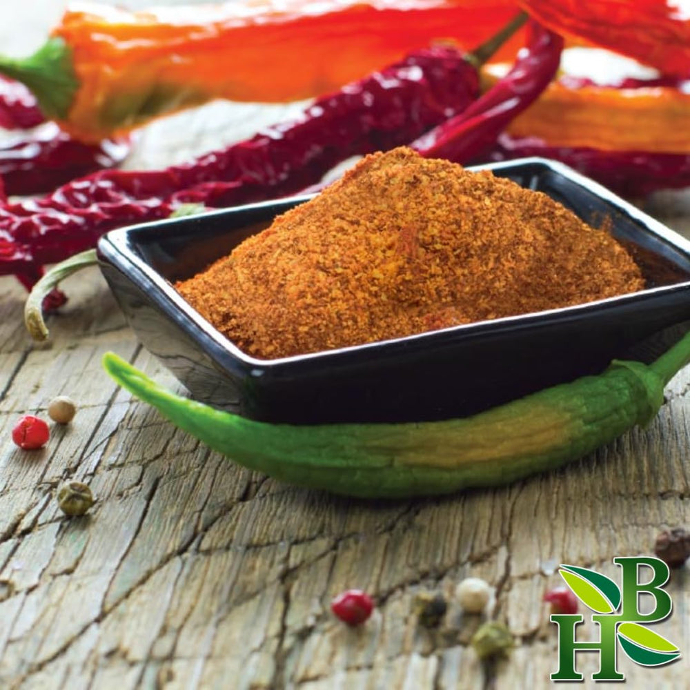 Herb To Body African Bird Pepper powder pour enhances marinades and spice blends