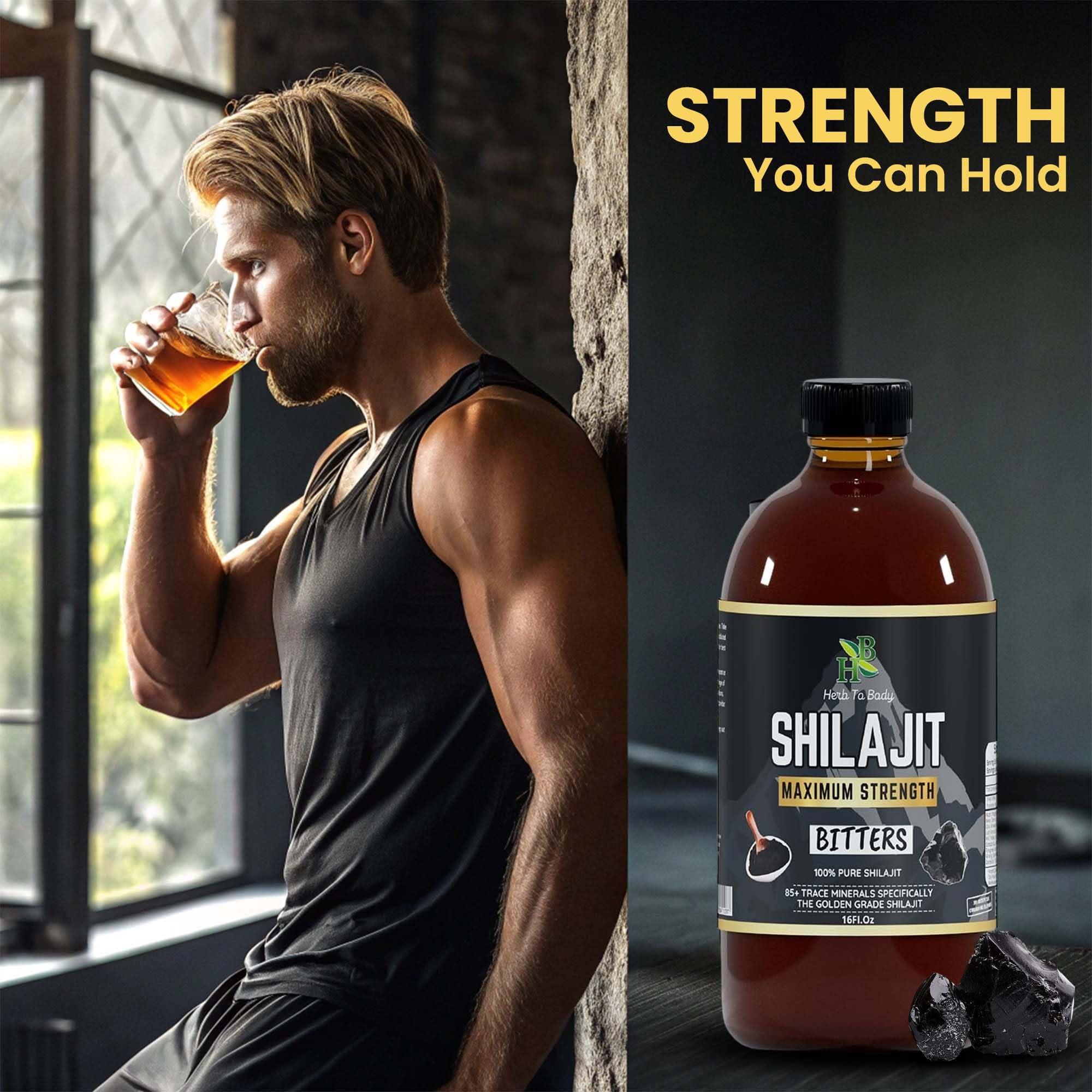Herb To Body Gold-Grade Shilajit texture close-up