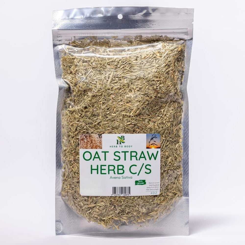 Herb To Body oat straw cut and sifted loose leaf, ideal for easy infusions.